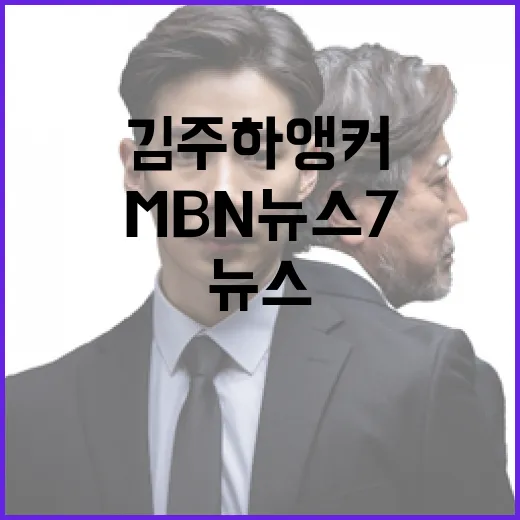 김주하 앵커 MBN…