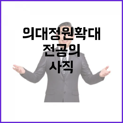 의대정원 확대 사직…