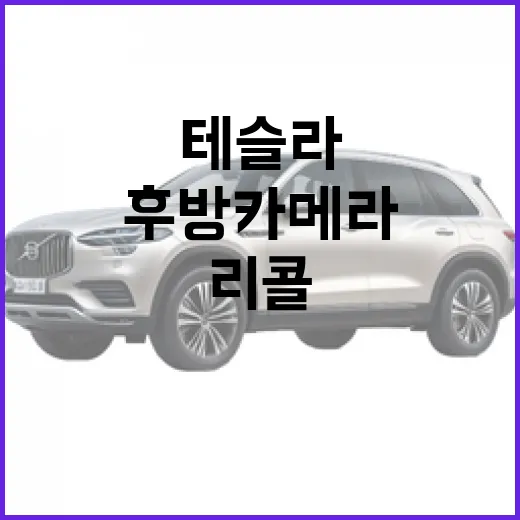 테슬라 리콜 후방 …