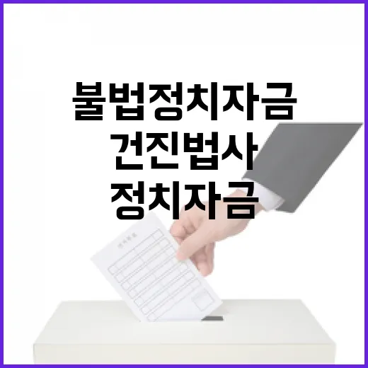 불법 정치자금 건진…