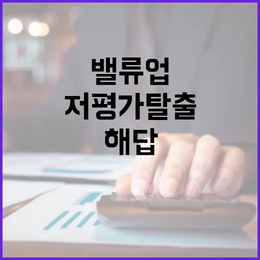 저평가 탈출? 밸류…