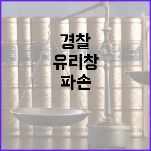 법원 아수라장 유리…