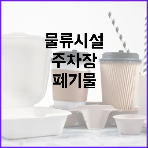 폐기물 부지 주차장…