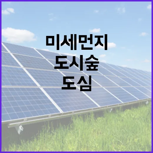 도시숲 미세먼지 해…