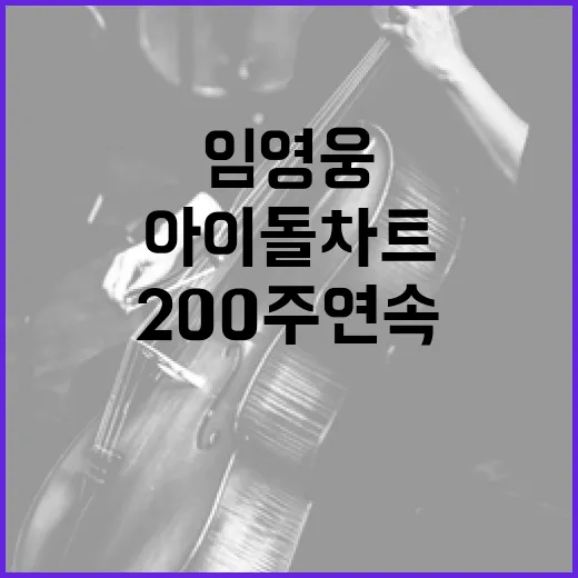 임영웅 아이돌차트 전례 없는 200주 연속 기록!