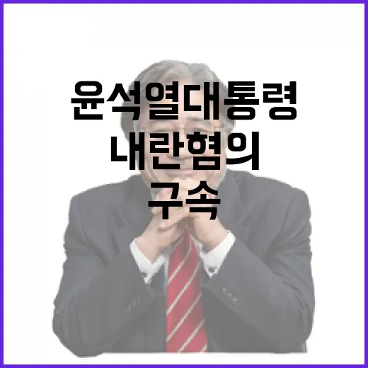 윤석열 대통령 구속 내란 혐의 파장 예고