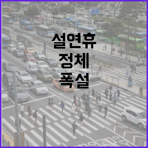 폭설 설 연휴 고속…