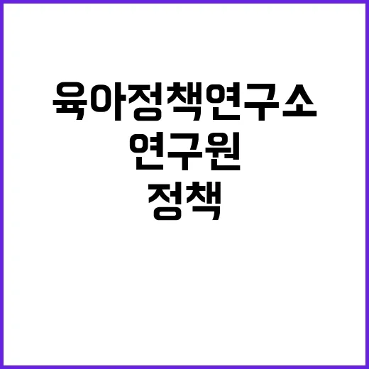 [제2024-15호] 육아정책연구소 위촉직연구원 채용