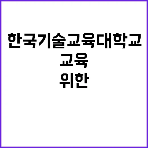 한국기술교육대학교 IPP(현장실습교육)센터 산학협력중점교수 초빙 공고 