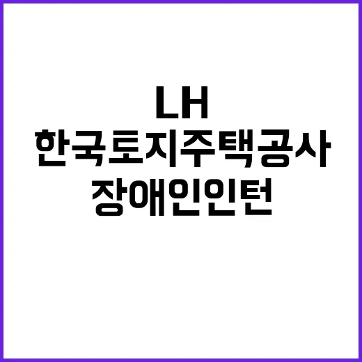 2024년 하반기 LH 장애인인턴 채용