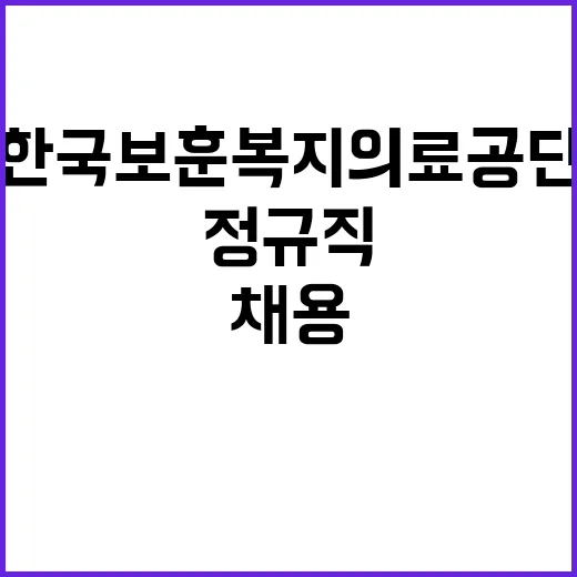 [보훈원] [긴급]조리원 (복지기능직) 직원공개채용