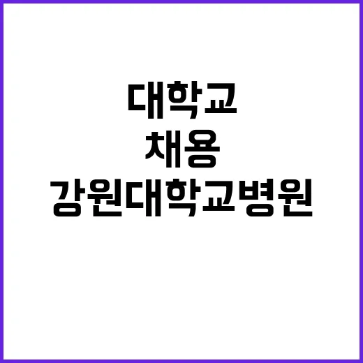 강원대학교병원 비정…