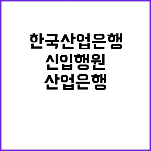 한국산업은행 정규직…