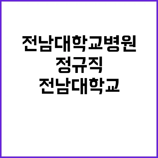 전남대학교병원 정규…