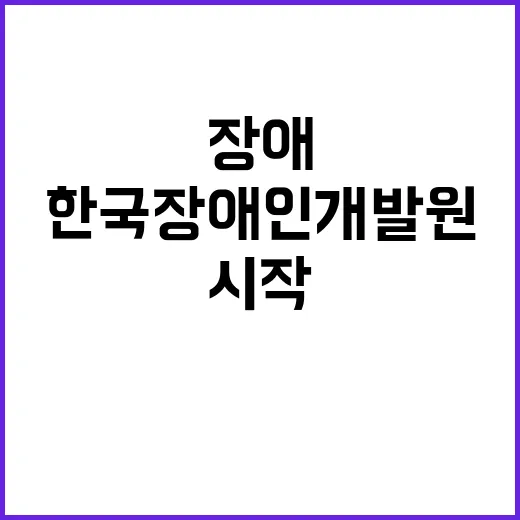 한국장애인개발원 비…