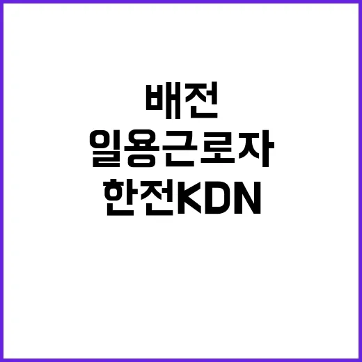 한전KDN(주) 경북사업처 배전자동화 분야 일용근로자(업무보조원) 모집공고