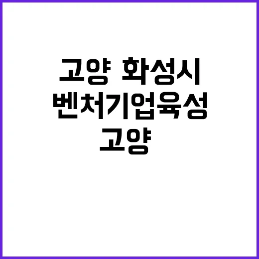 벤처기업 육성 고양…