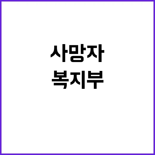 “사망자 수 복지부…