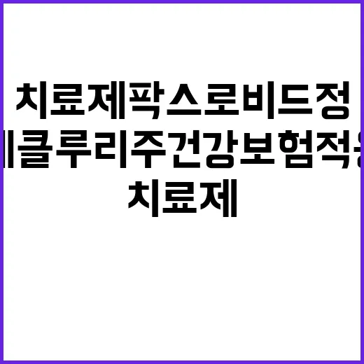 치료제 팍스로비드정…