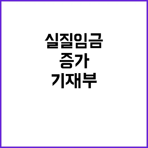 실질임금 기재부의 …