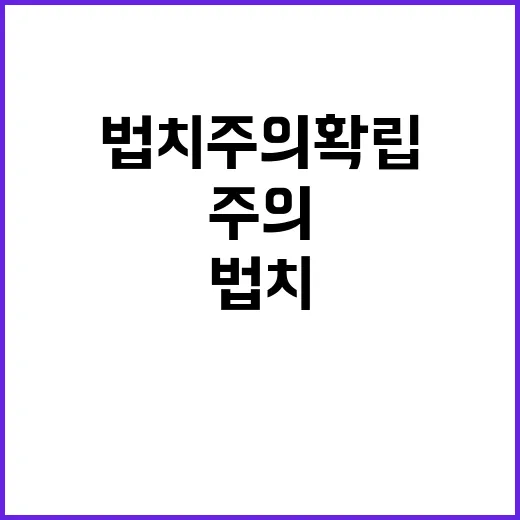 법치주의 확립 고용…