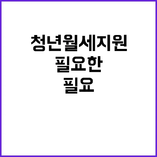 청년월세 지원 가장…