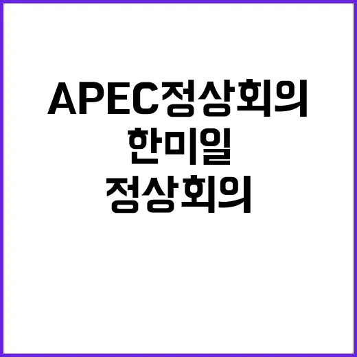 APEC 정상회의 한미일 공동성명 내용 공개!