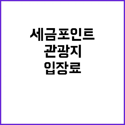 세금포인트 관광지 …