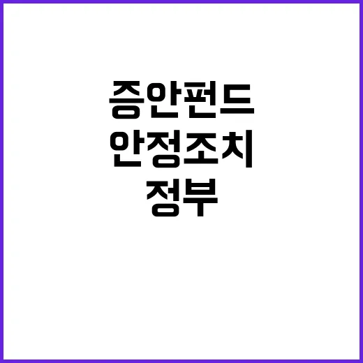 증안펀드 정부의 긴…