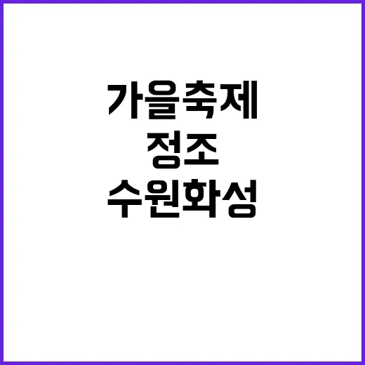 정조의 꿈 수원화성…