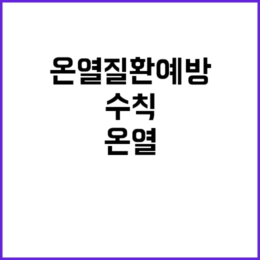 온열질환 예방 수칙, 질환자必 읽어야 할 내용!