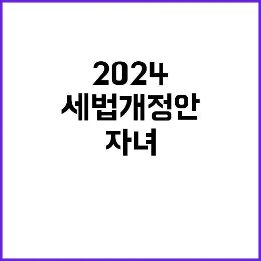 2024 세법 개정…