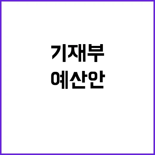 예산안 결정 기재부…