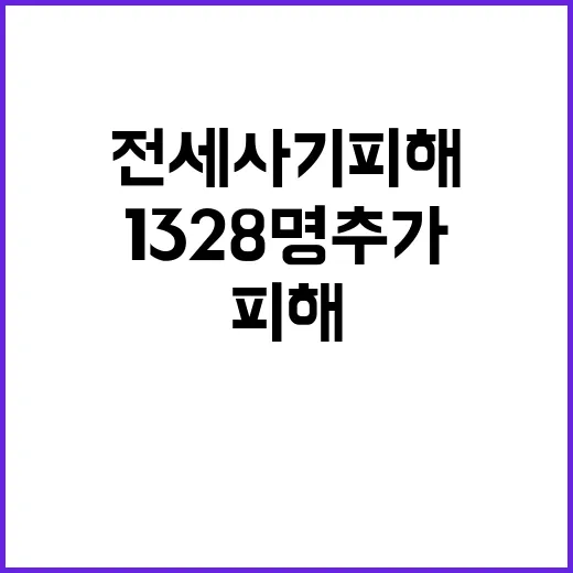 전세사기피해 1328명 추가 인정 소식!