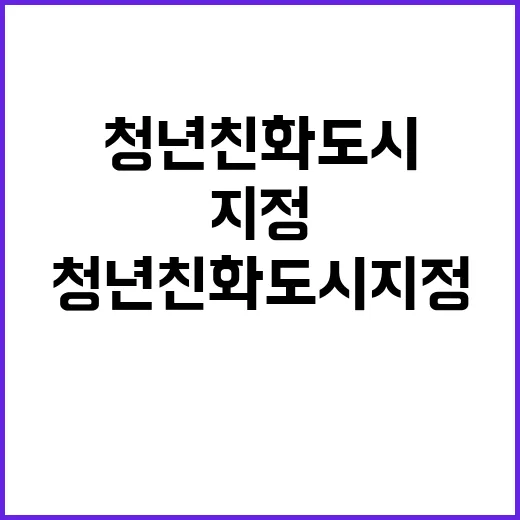 청년친화도시 지정 …