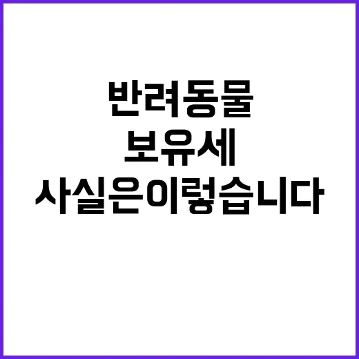 반려동물 보유세? …