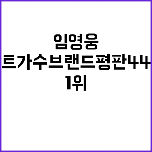 임영웅 트로트 가수 브랜드평판 44개월 1위!