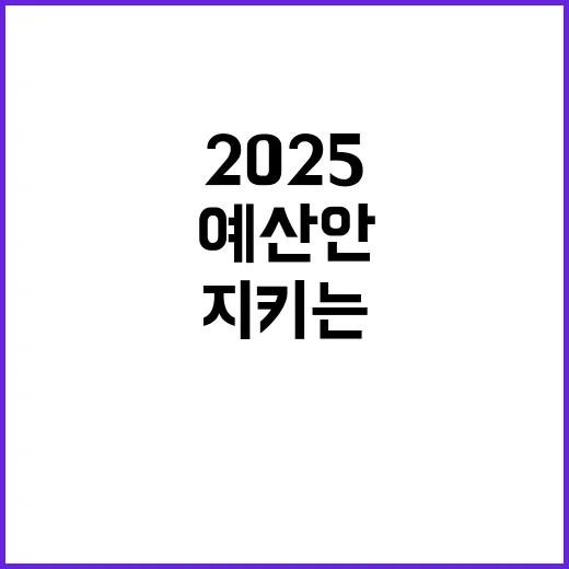 2025 예산안 삶과 미래를 동시에 지키는 비책!