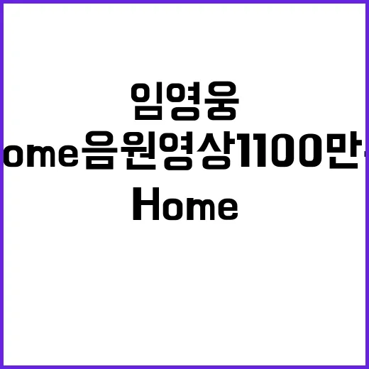 임영웅 Home 음원영상 1100만 뷰 기록!