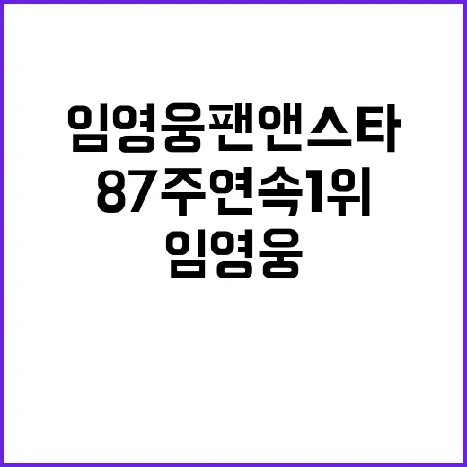 임영웅 팬앤스타 87주 연속 1위 대기록!