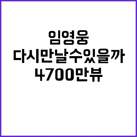 다시 만날 수 있을까 4700만뷰 달성 임영웅!