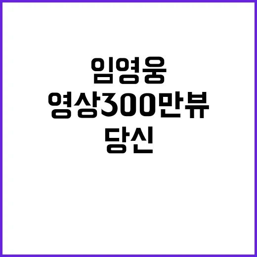 임영웅 영상 300만뷰 당신의 반응은?