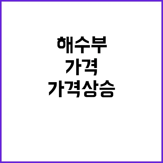 수산물 가격 상승 …