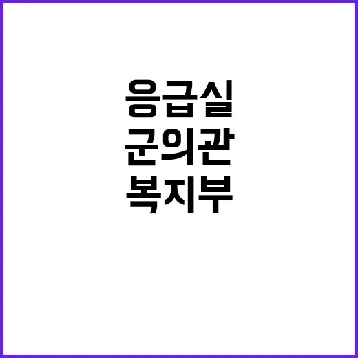 “복지부 응급실 군…