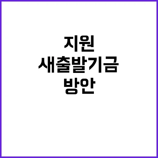 새출발기금 소상공인 지원 방안 12일 조기 시행!