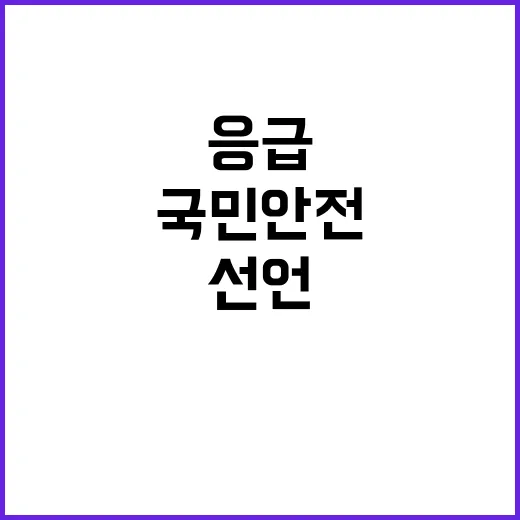 비상 응급 주간 국…