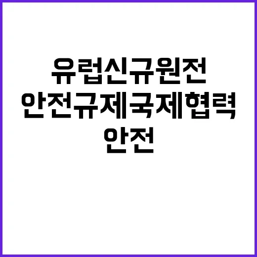 원안위 유럽 신규 원전 안전규제 국제협력 발표!