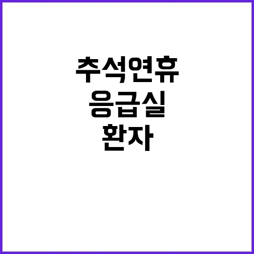 응급실 추석 연휴 …