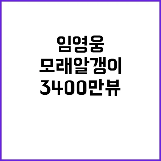 모래 알갱이 임영웅 뮤비 3400만뷰 기록!