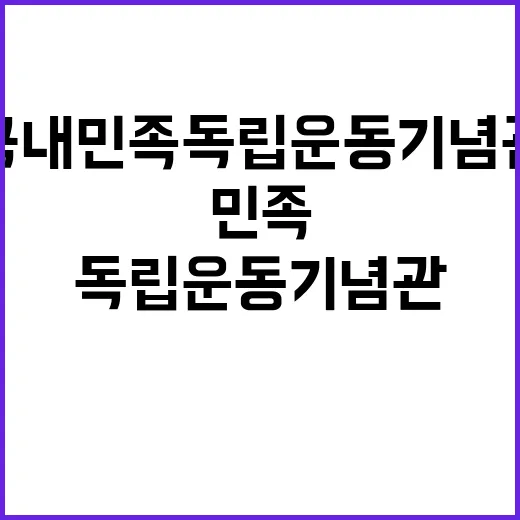 국내민족독립운동기념관 독립운동의 진실과 의미!